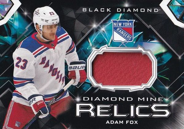 jersey karta ADAM FOX 23-24 Black Diamond Diamond Mine Relics číslo DMR-AF